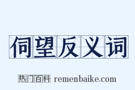 伺望反义词是什么意思的图片